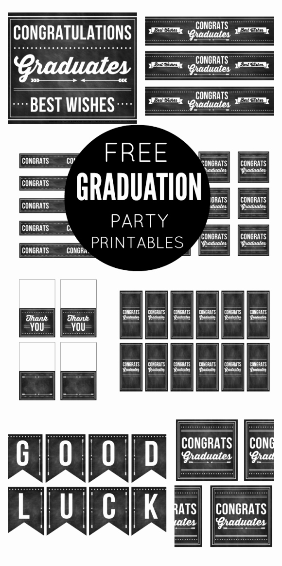 Free Printable Graduation Name Cards Best Of Download these Free Graduation Chalkboard Party Printables