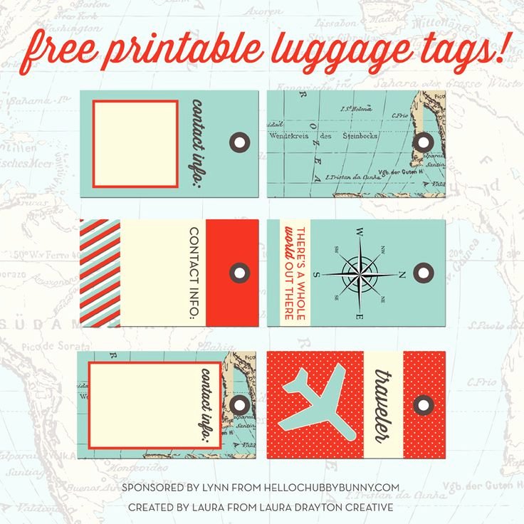 Free Printable Luggage Tags Awesome 33 Best Images About Printable Luggage Tags On Pinterest