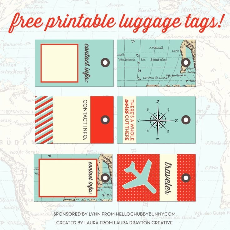 Free Printable Luggage Tags Unique Free Printable Designer Luggage Tags and Your Chance to Win One Out Of 10 Styl