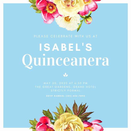 Free Quinceanera Invitation Templates Awesome Customize 39 Quinceanera Invitation Templates Online Canva