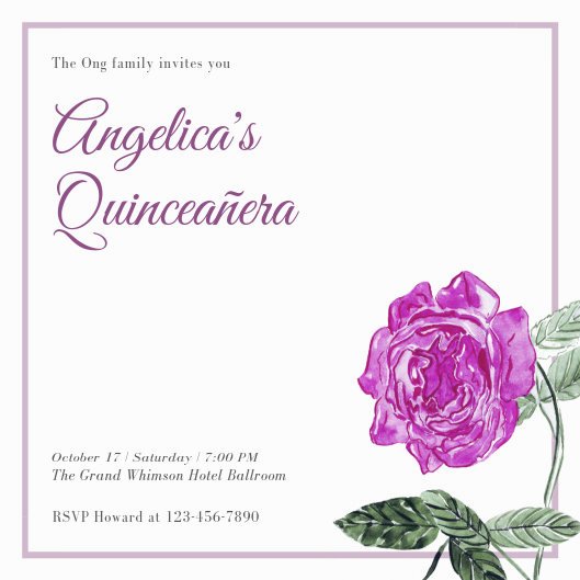Free Quinceanera Invitation Templates Lovely Customize 40 Quinceanera Invitation Templates Online Canva