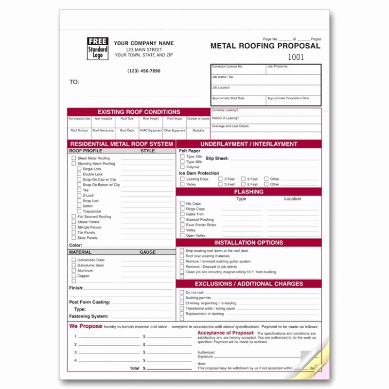 Free Roofing Estimate Template Best Of Free Printable Roofing Estimate forms