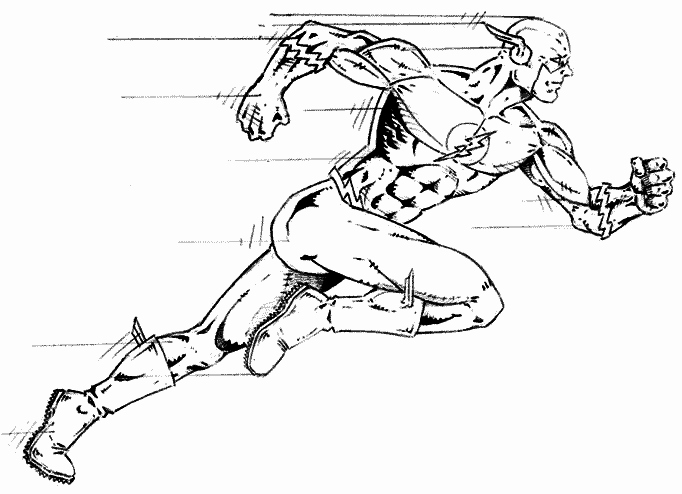 Free Superhero Coloring Pages New Running Superhero the Flash Coloring Pages for Kids Boys and Girls