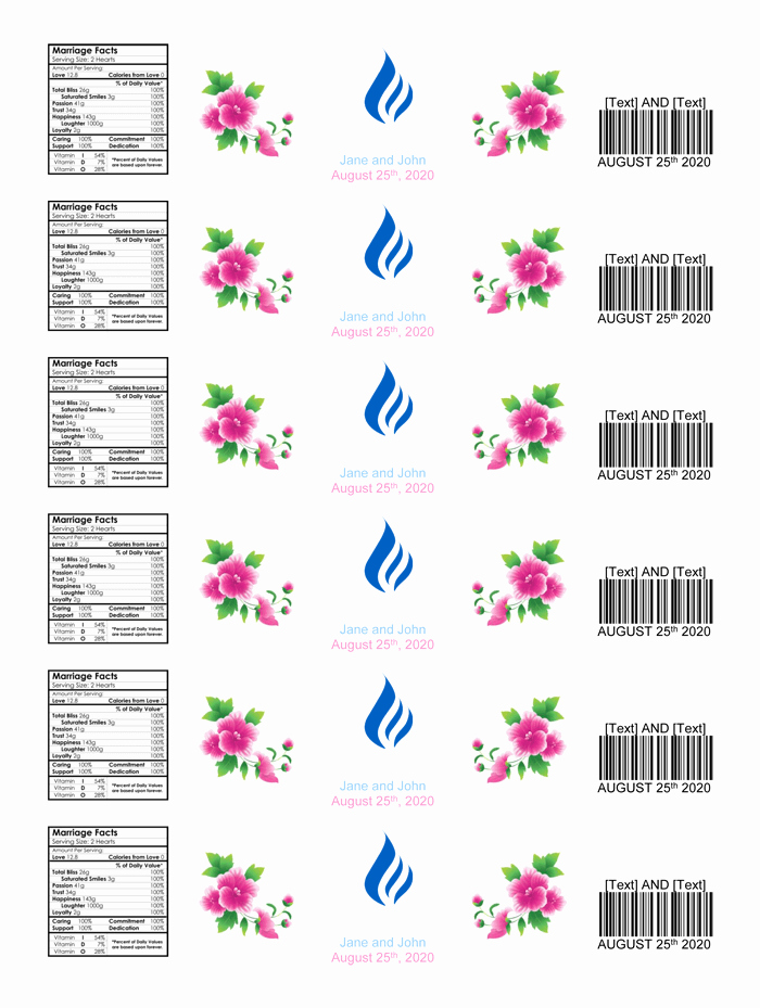 Free Water Bottle Label Template New Water Bottle Label Template Make Personalized Bottle Labels