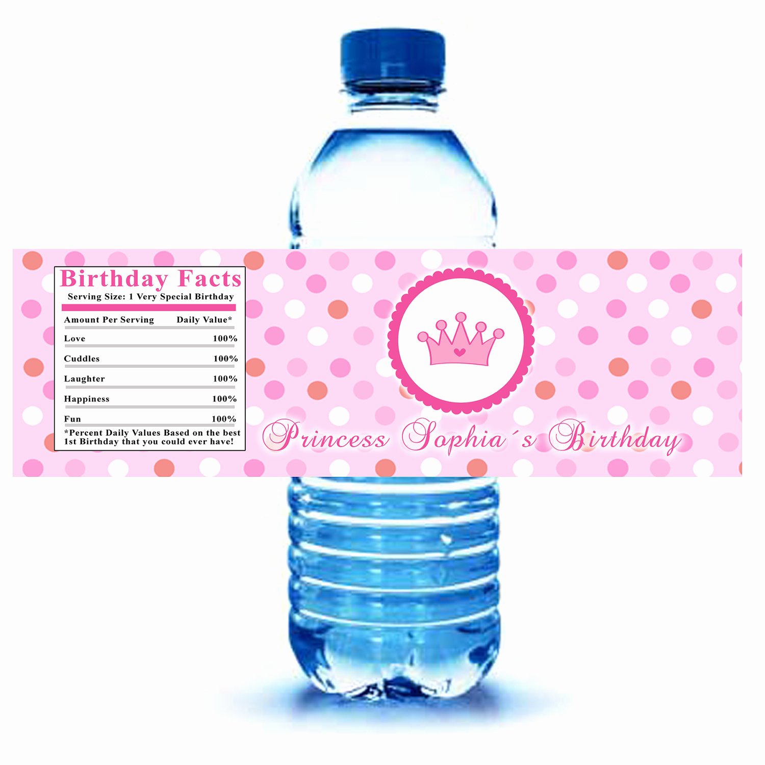 Free Water Bottle Labels Luxury Printable Personalized Princess Water Bottle Labels Wrappers
