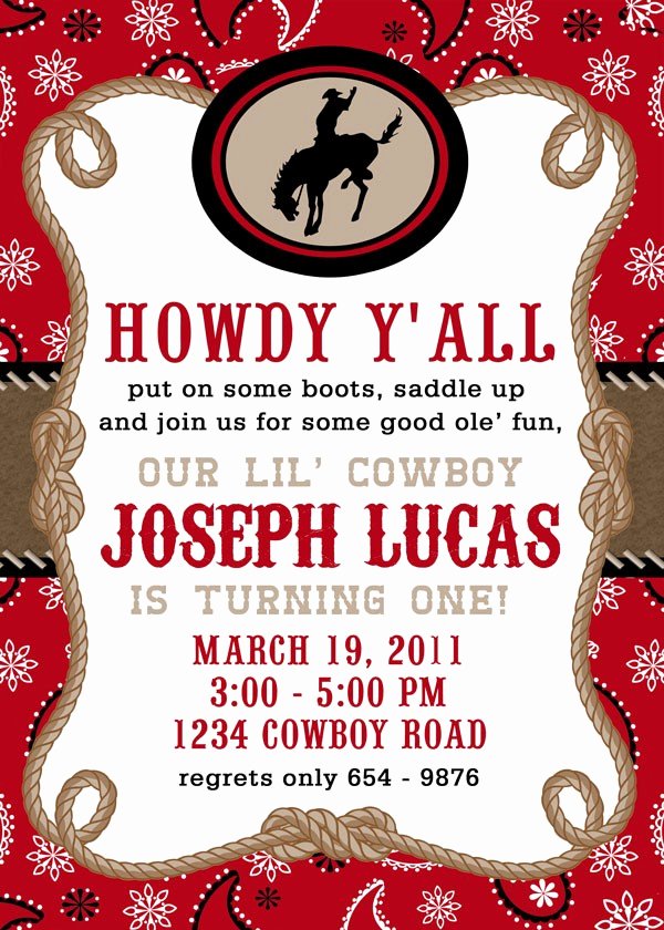 Free Western Invitation Templates Inspirational Free Printable Cowboy Birthday Invitations — Free Invitation Templates Drevio