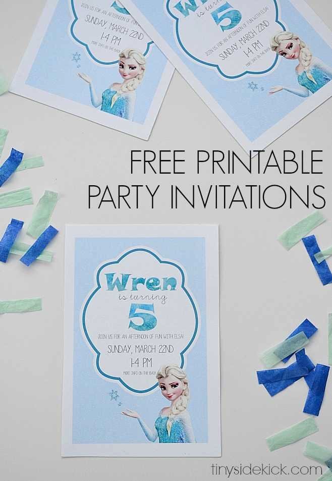 Frozen Bday Party Invitations Unique Free Printable Frozen Birthday Party Invitations