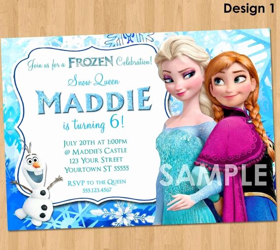 Frozen Birthday Invitations Cards Beautiful Frozen Invitation Frozen Birthday Invitation Disney Frozen