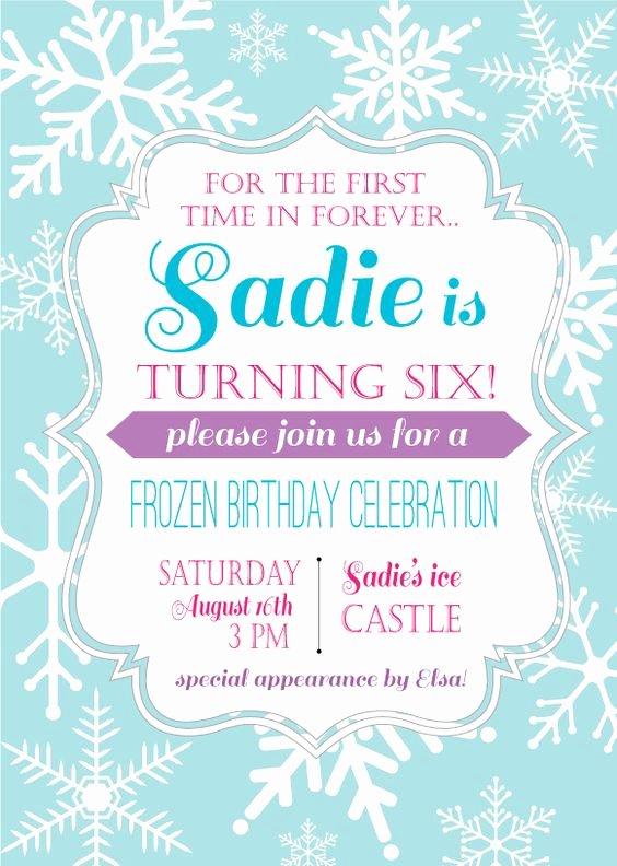 Frozen Birthday Invitations Wording Fresh 1000 Ideas About Frozen First Birthday On Pinterest