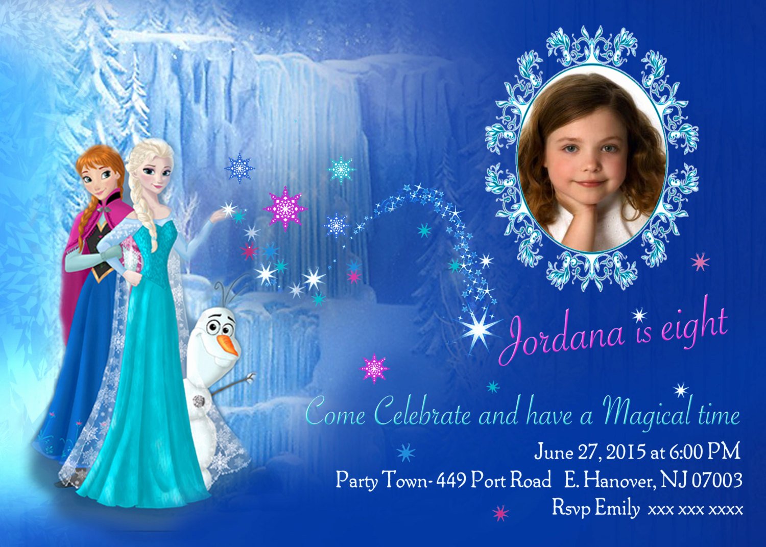Frozen Birthday Invites Template Fresh Diy Print Frozen Invitations Frozen Birthday Invites Elsa