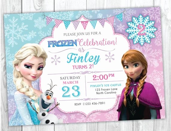 Frozen Birthday Invites Template Fresh Frozen Birthday Invitation Printable Frozen Birthday Party Invites Elsa and Anna Birthday