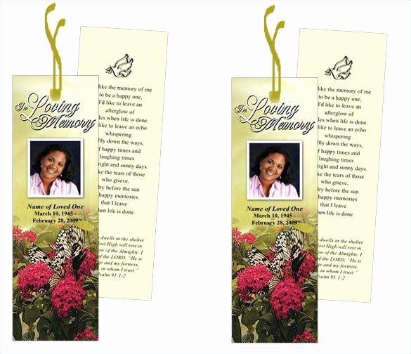 Funeral Bookmarks Template Free Best Of astrologycafe
