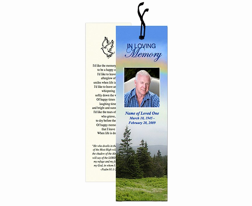 Funeral Bookmarks Template Free New the Funeral Program Site Releases New Templates for Memorial Bookmarks