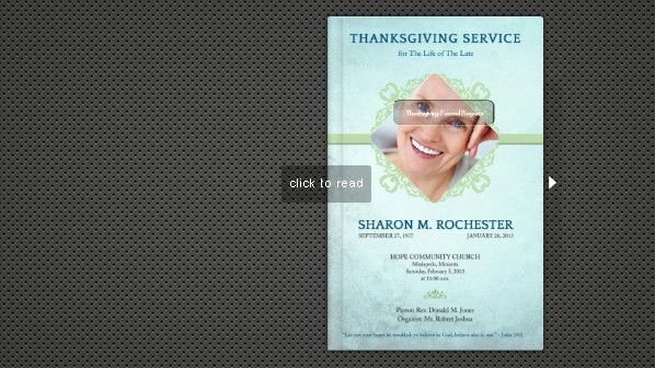 Funeral Program Template Indesign Awesome Thanksgiving Funeral Program Template