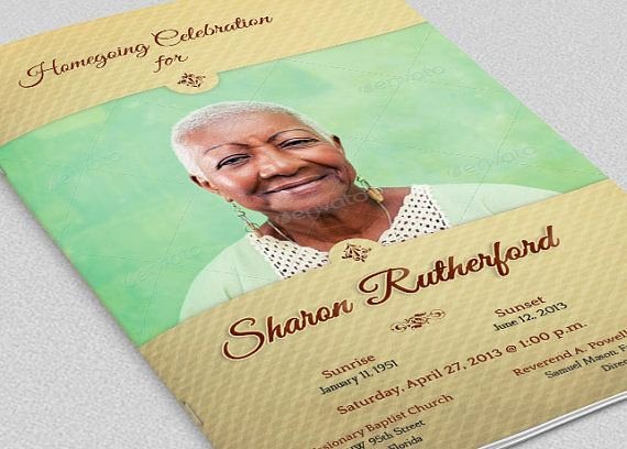 Funeral Program Template Indesign New Home Going Funeral Program Template by Godserv On Etsy
