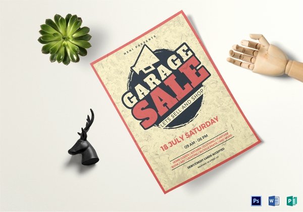 Garage Sale Flyer Template Free Awesome 21 Best Yard Sale Flyer Templates &amp; Psd Word Eps