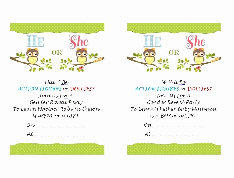 Gender Reveal Party Invitation Templates Fresh 17 Free Gender Reveal Invitation Templates Template Lab