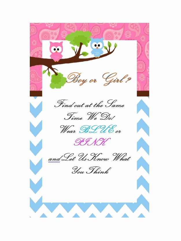 Gender Reveal Party Invitation Templates Fresh 17 Free Gender Reveal Invitation Templates Template Lab