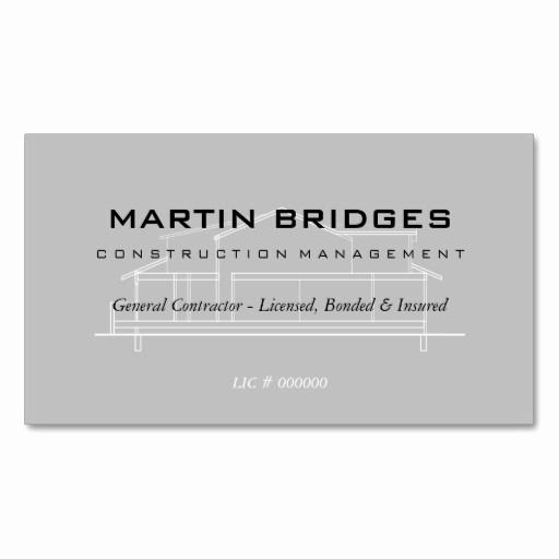 General Contractor Business Cards Best Of Modern General Construction Business Cards