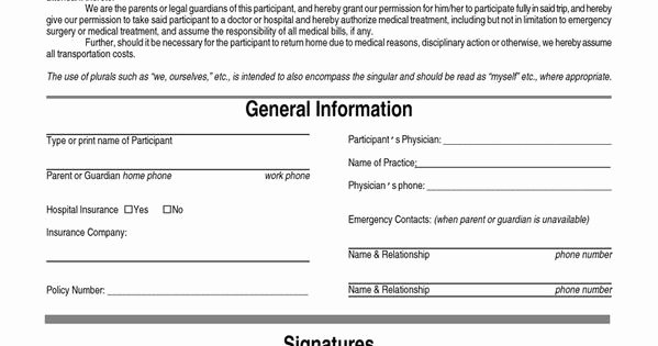 General Media Release form New Printable Sample Liability Release form Template form