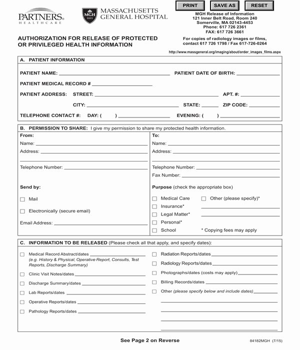 General Release form Pdf Best Of Free 5 Free General Release Of Information forms In Pdf
