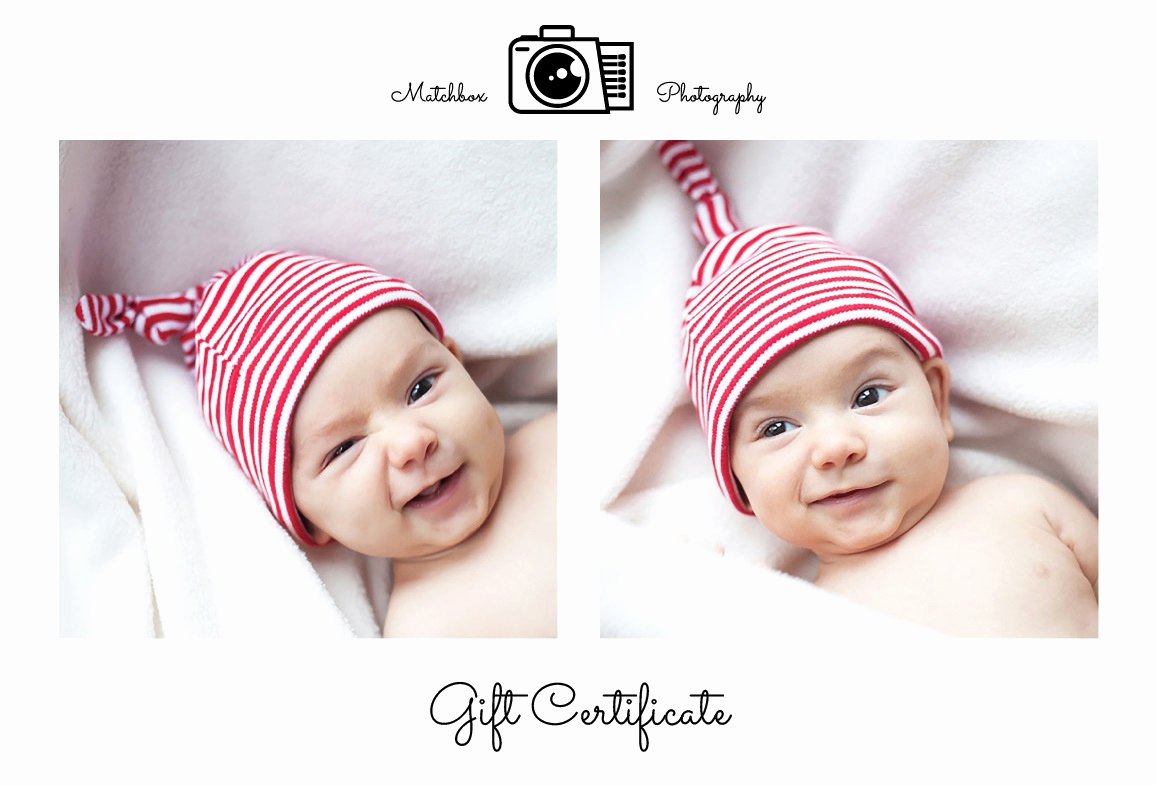 Gift Certificate for Photography Session New Gift Voucher for Exclusive Session