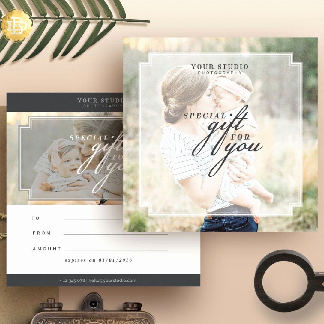 Gift Certificate for Photography Session Unique Graphy Gift Certificate Template Gift Card Design Marketing Template for