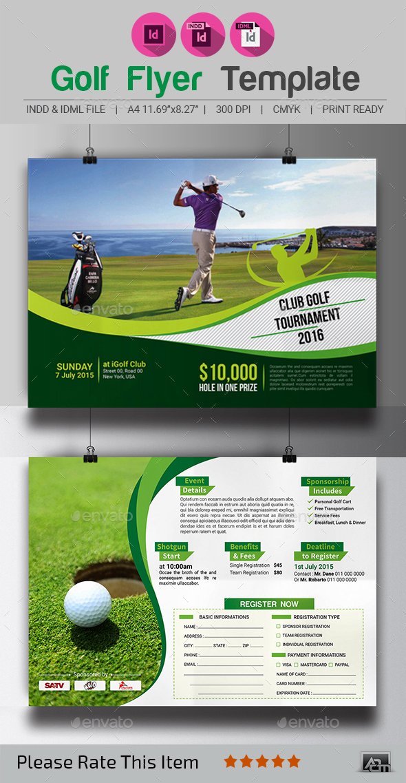 Golf Flyer Template Free Beautiful Golf tournament Flyer Template by Aam360