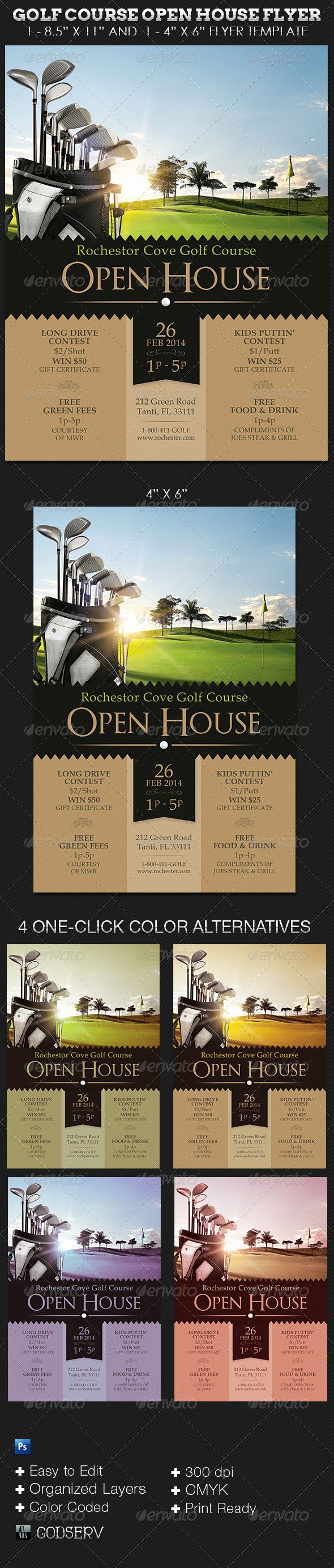 Golf Flyer Template Free Lovely Golf Course Open House Flyer Templates On Behance