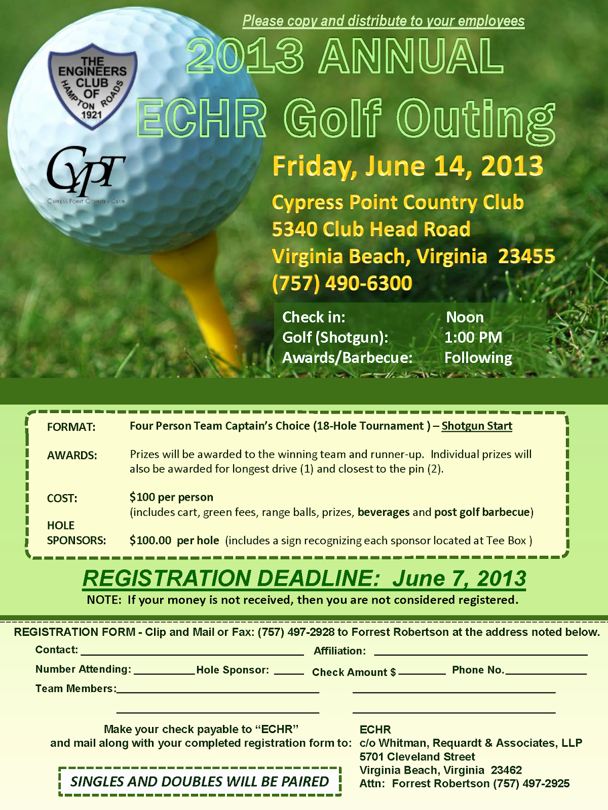 Golf Flyer Template Free Unique Tidewater Chapter Vspe 2013 Annual Echr Golf Outing