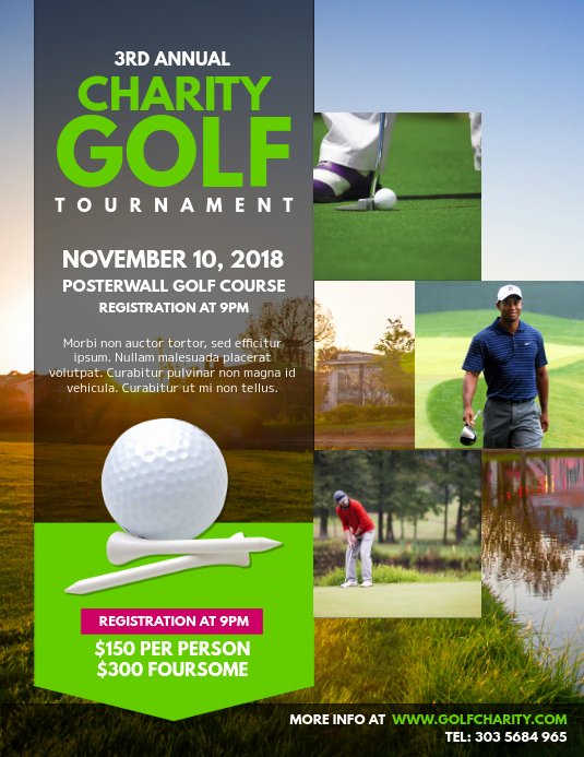 Golf Scramble Flyer Template Best Of Charity Golf tournament Flyer Template