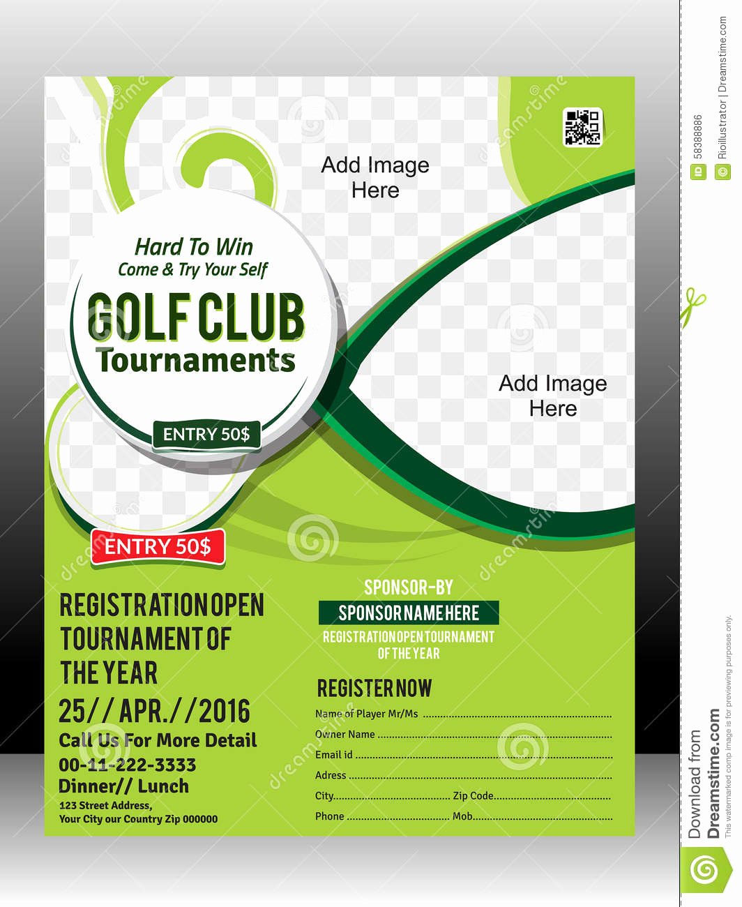 Golf tournament Flyers Template Awesome Free Golf tournament Flyer Template