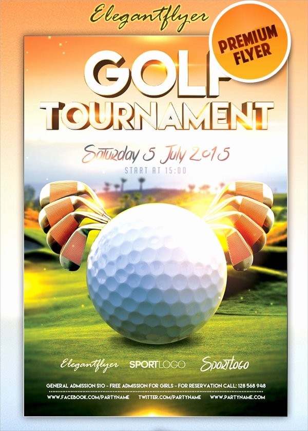 Golf tournament Flyers Template New Golf tournament Flyer Template 24 Download In Vector