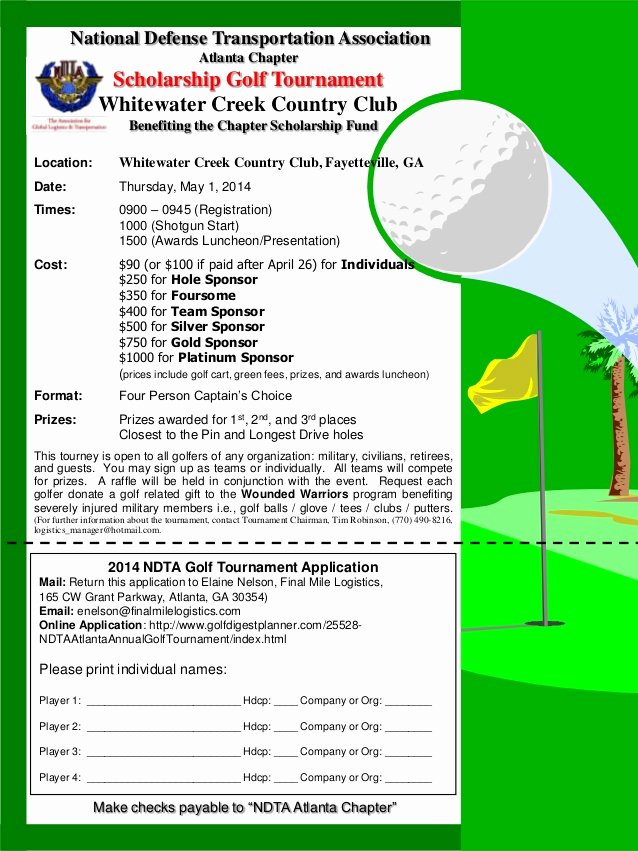 Golf tournament Fundraiser Flyer Fresh Ndta Golf tournament Flyer May 2014