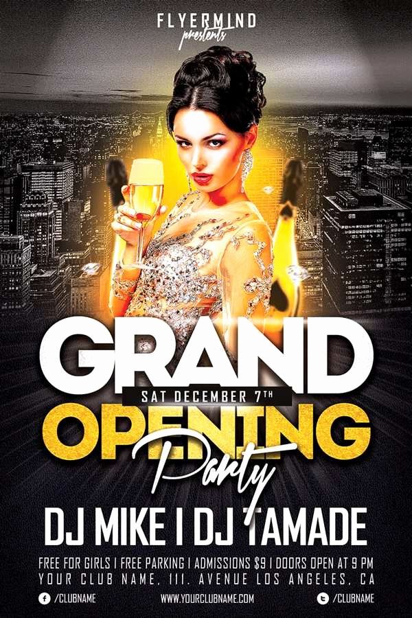Grand Opening Flyer Template Free Elegant Download the Best Free New Year Flyer Psd Templates for Shop