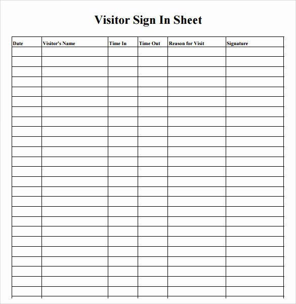 Guest Sign In Sheet New Sign In Sheet Template 21 Download Free Documents In