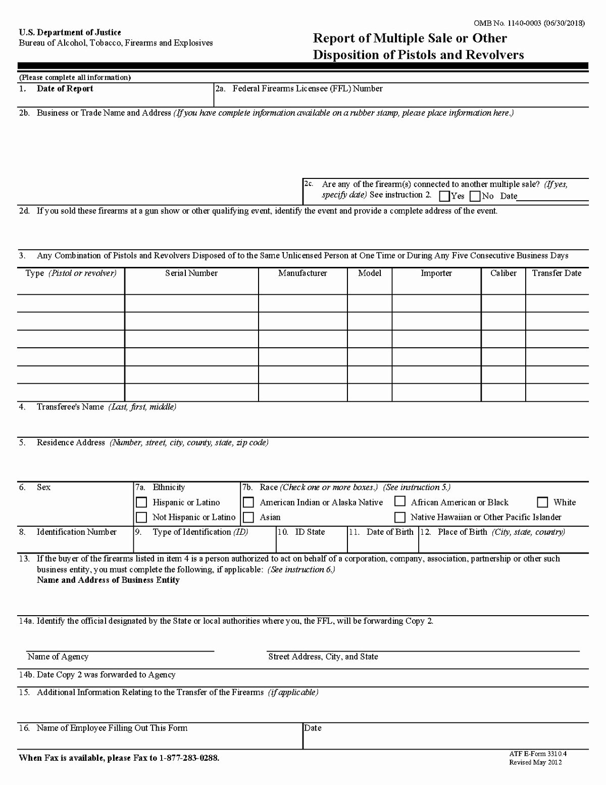 Gun Bill Of Sale Florida Awesome form 3310 4