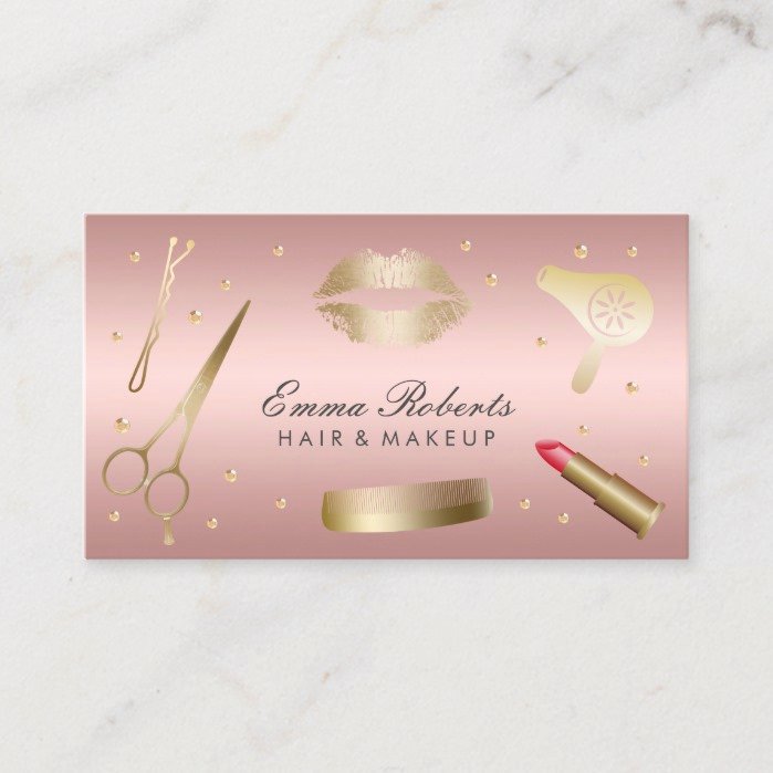 Hair and Makeup Business Cards Best Of Makeup Artist Hair Stylist Modern Rose Gold Salon Business Card Business Card Branding