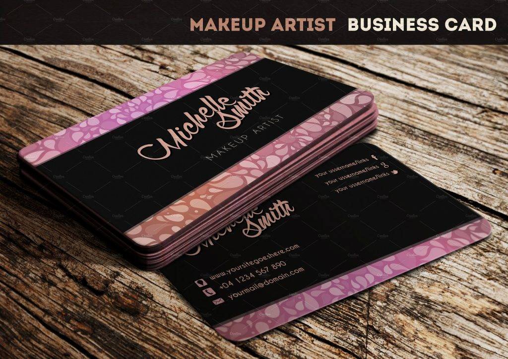 Hair and Makeup Business Cards Fresh 27 Makeup Artist Business Card Designs &amp; Examples Word Psd Ai Vector Eps