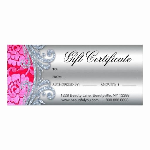 Hair Salon Gift Certificate Fresh Gift Certificate Floral Lace Nail Hair Salon