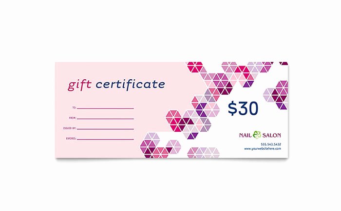 Hair Salon Gift Certificate Luxury Nail Salon Gift Certificate Template Word &amp; Publisher
