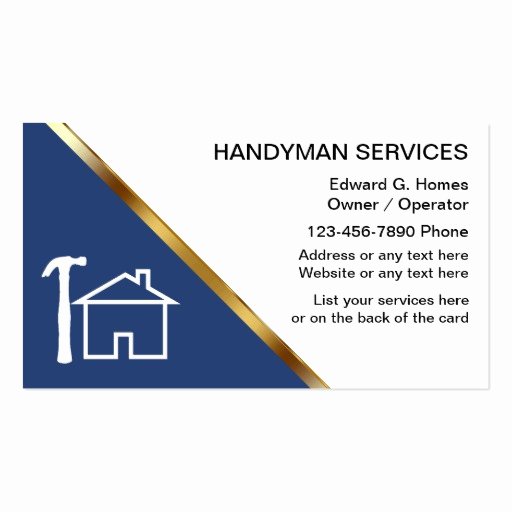 Handy Man Business Cards Elegant Handyman Business Cards