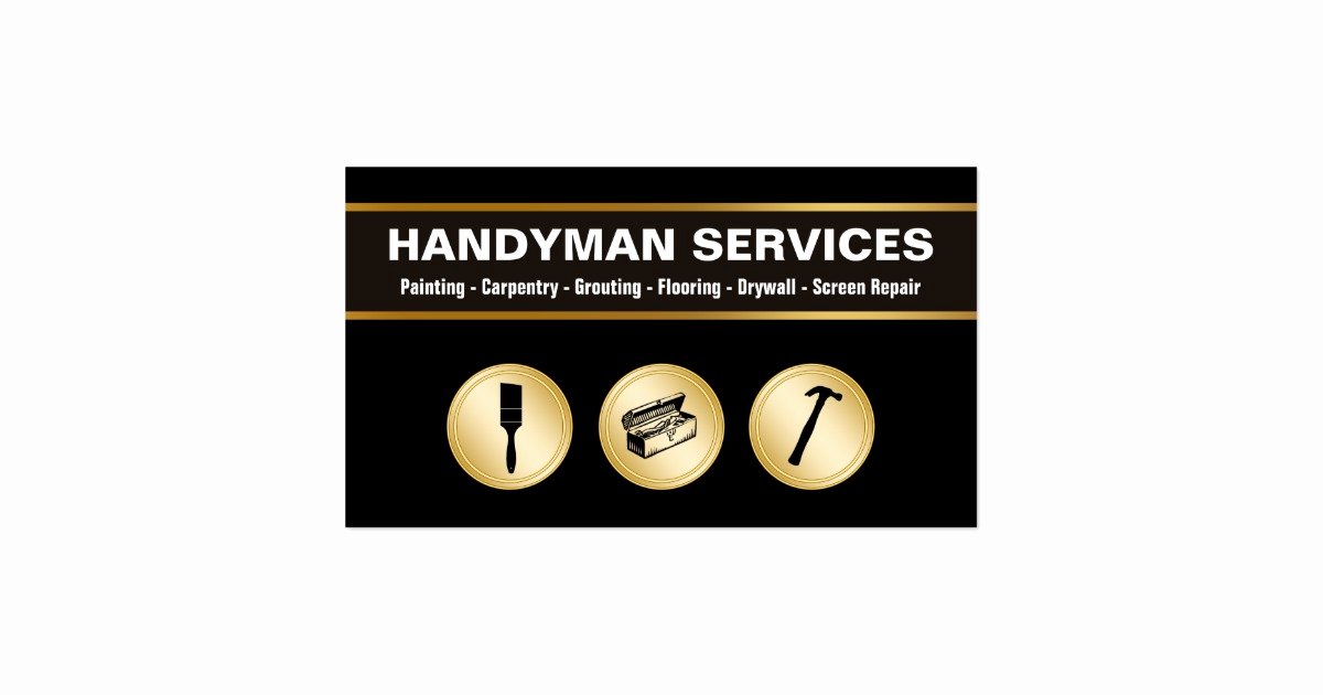 Handy Man Business Cards Lovely Handyman Business Cards