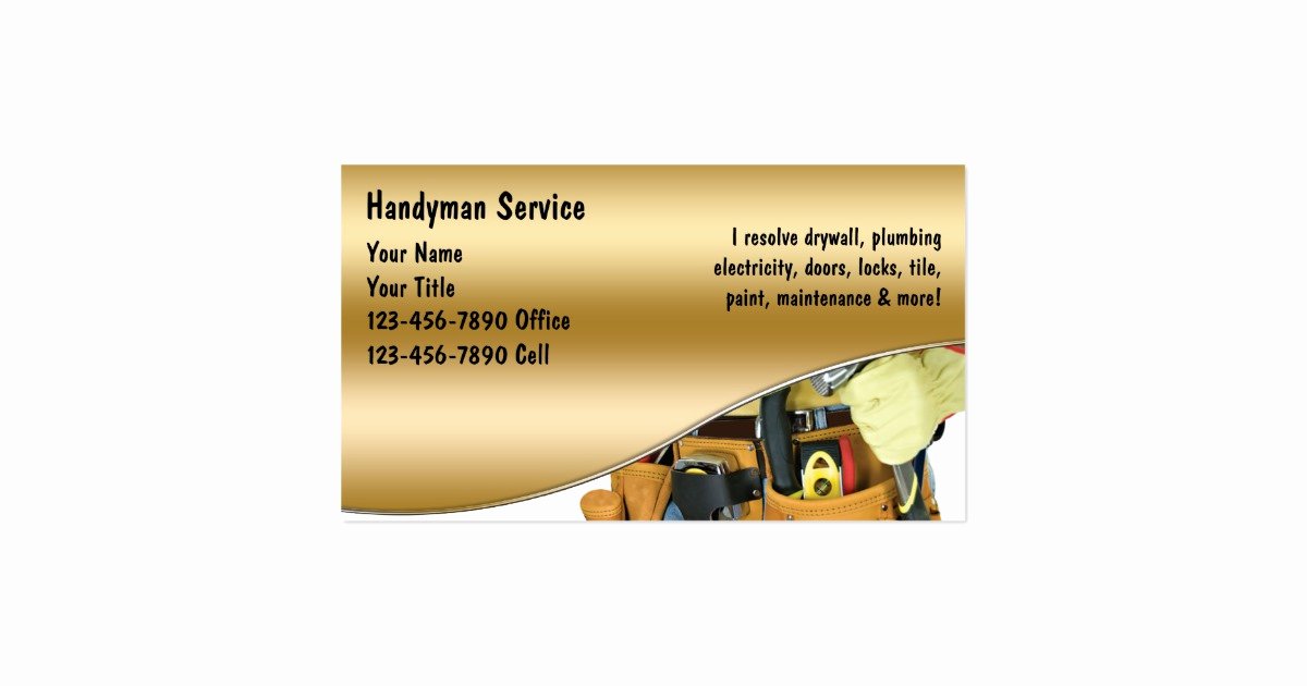 Handy Man Business Cards New Handyman Business Cards