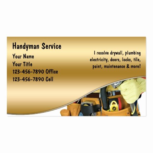 Handyman Business Cards Templates Free Elegant Handyman Business Cards