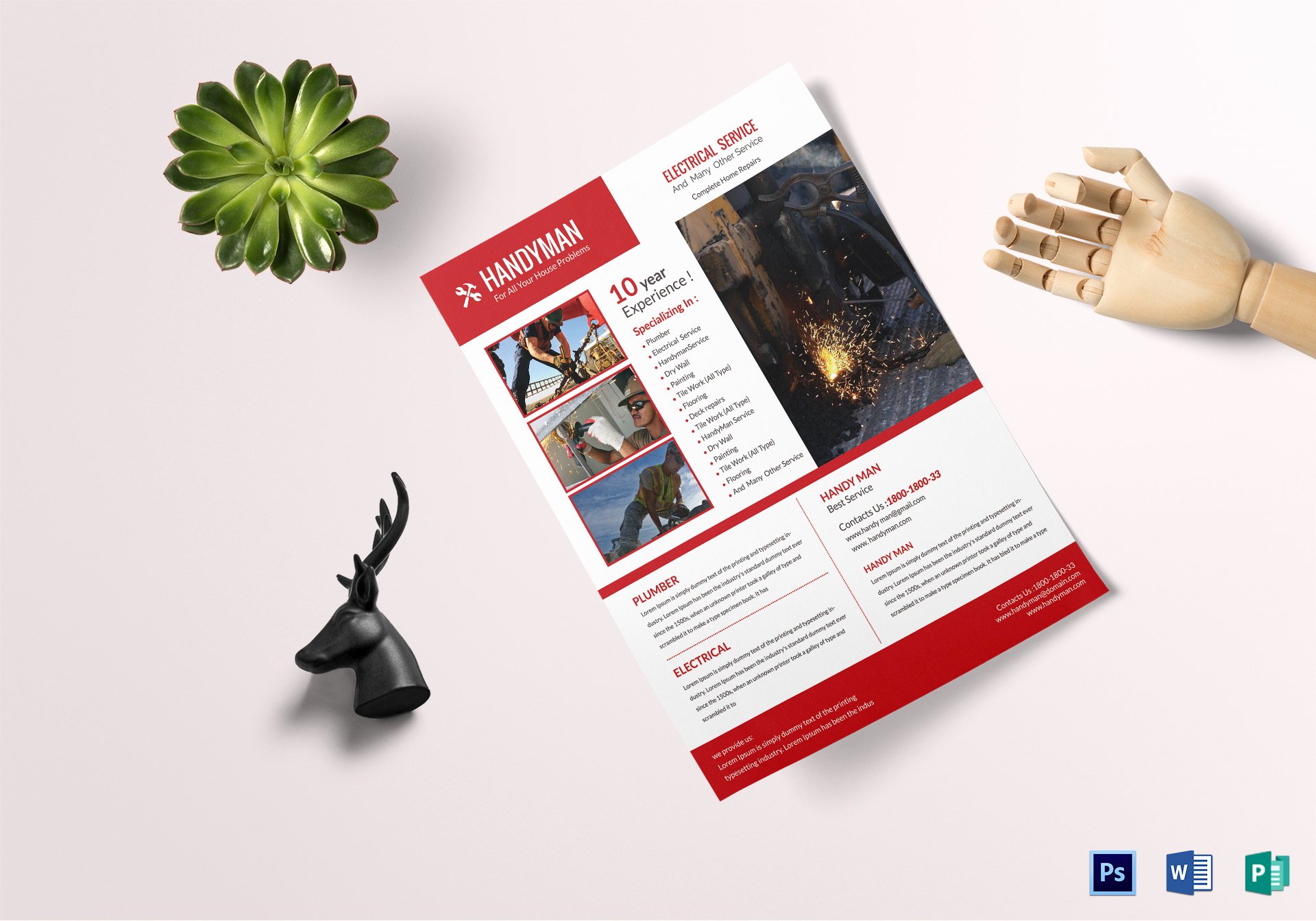 Handyman Flyer Templates Free Download Inspirational Electrical Handyman Flyer Design Template In Psd Word Publisher