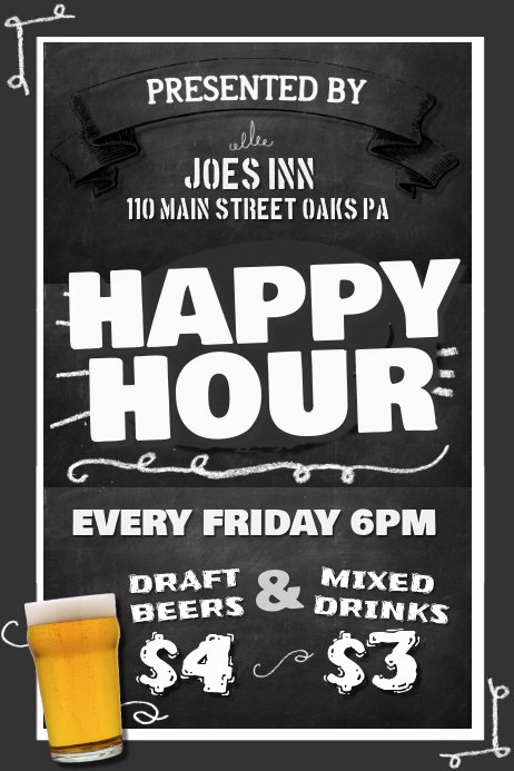 Happy Hour Flyer Templates Free Luxury Happy Hour Template
