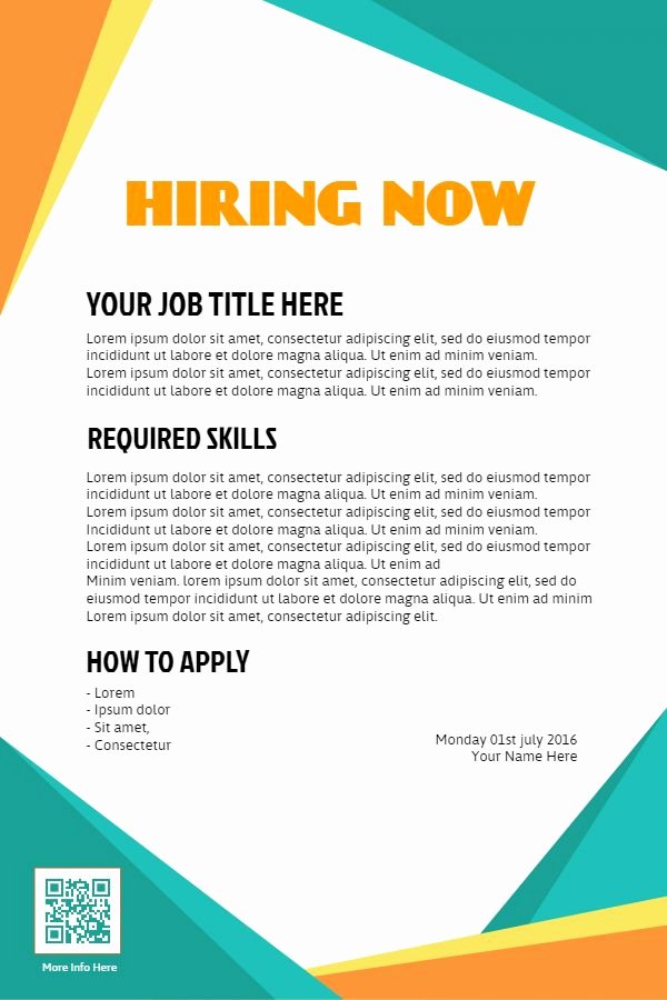 Help Wanted Flyer Templates Fresh Hiring Poster Design to Customize Hiring Flyer Designs