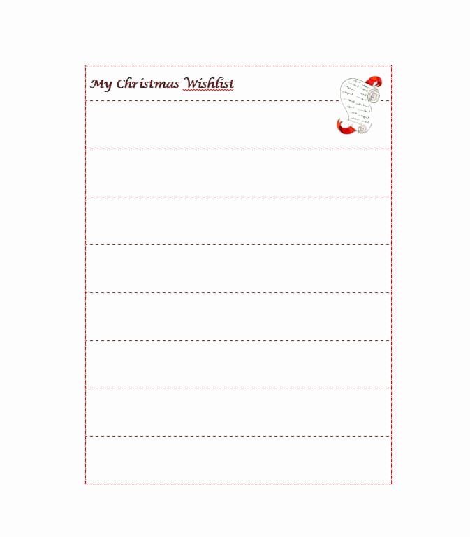Holiday Wish List Template Lovely 43 Printable Christmas Wish List Templates &amp; Ideas Template Archive