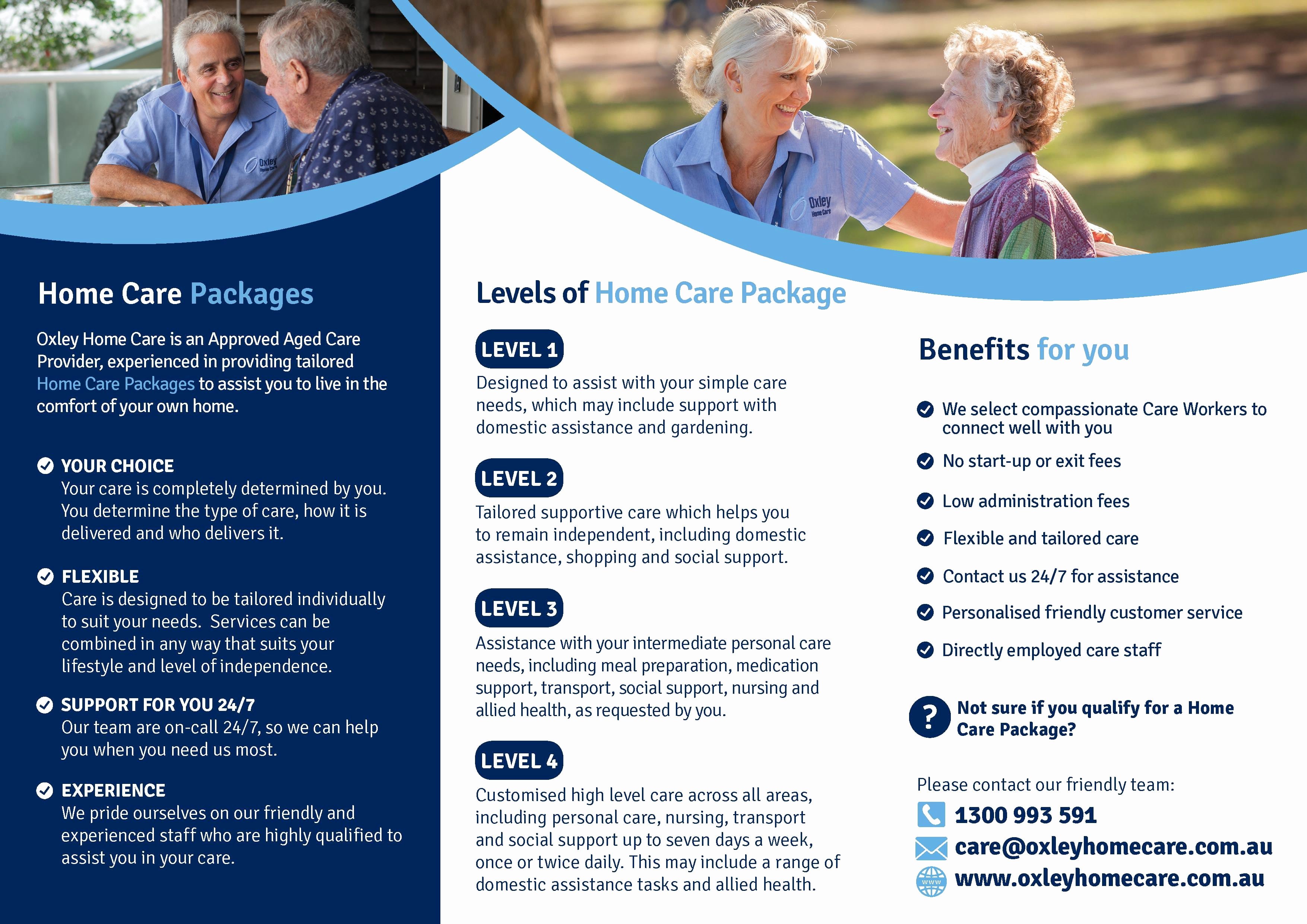 Home Health Care Brochures Unique Home Care Package Brochure Oxley Home Care